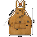New Canvas Work Apron With Tool Pocket