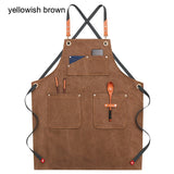 New Canvas Work Apron With Tool Pocket