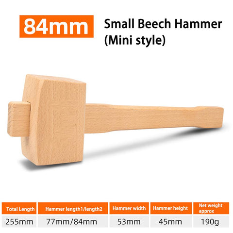 Quality Solid Beech Wood Hammer 84/100/140mm Carpenter