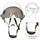 CE Construction Safety Helmet With Visor Built In Goggles
