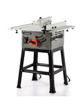 Table Saw, 10 Inch 15A with Stand & Push Stick, 90° Cross Cut & 0-45° Bevel Cut, 5000RPM