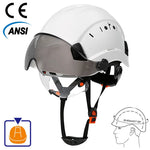 CE Construction Safety Helmet With Visor Built In Goggles