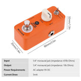 Mooer Electric Guitar Effect Pedal Ninety, Orange Micro Mini Analog Phaser with True Bypass