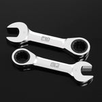 Stubby Ratcheting Combination Wrench Set 10-Piece 8-19mm Metric